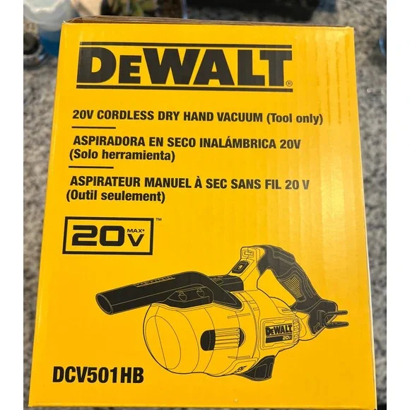 DEWALT 20V MAX Cordless Dry Hand Vacuum Tool Only DCV501HB New In Box - Picture 4 of 7